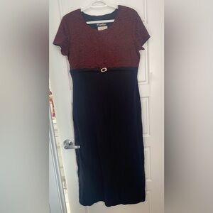 Vintage Cartise Black & Red Formal long dress